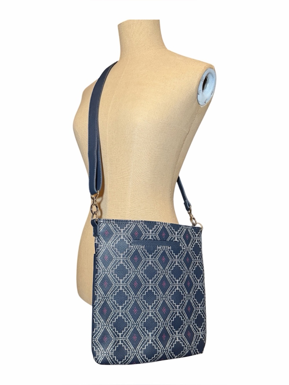 thirty-one Navy Patterned Crossbody Bag